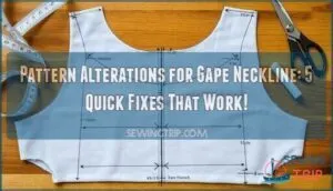 pattern alterations for gape neckline