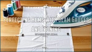 perfecting hems with seam gauges and ironing