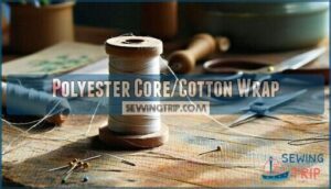 polyester core/cotton wrap