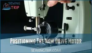 positioning the new drive motor