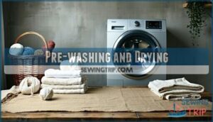 pre-washing and drying