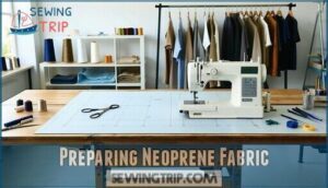 preparing neoprene fabric