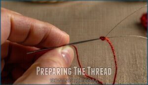 preparing the thread