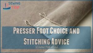 presser foot choice and stitching advice