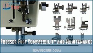 presser foot compatibility and maintenance