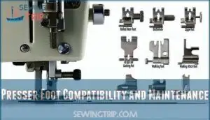 presser foot compatibility and maintenance