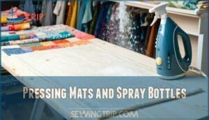 pressing mats and spray bottles
