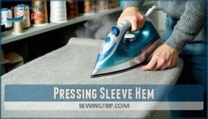 pressing sleeve hem pressing sleeve hem