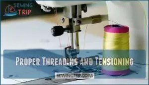proper threading and tensioning