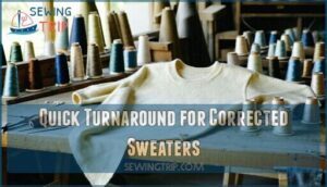 quick turnaround for corrected sweaters