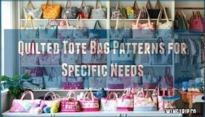 quilted tote bag patterns for specific needs
