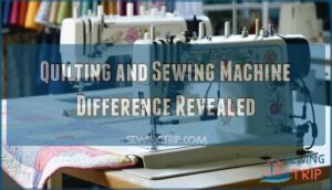 quilting and sewing machine difference