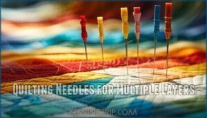 quilting needles for multiple layers