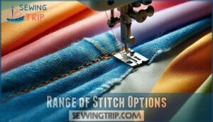 range of stitch options