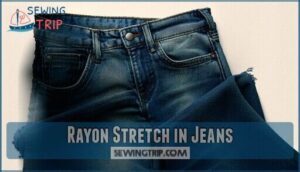 rayon stretch in jeans