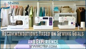recommendations based on sewing goals and experience