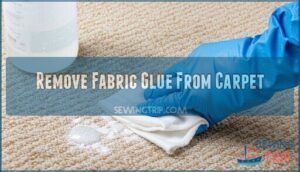 remove fabric glue from carpet