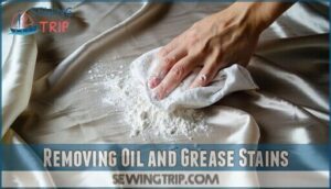 removing oil and grease stains