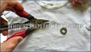 removing snaps from baby clothes