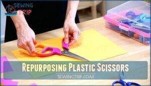 repurposing plastic scissors