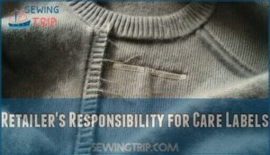retailer's responsibility for care labels