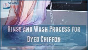 rinse and wash process for dyed chiffon