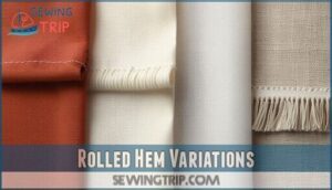 rolled hem variations