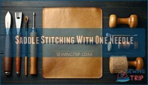 saddle stitching with one needle
