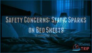 safety concerns: static sparks on bed sheets