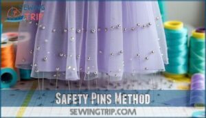 safety pins method