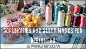 scrunchies and sleep masks for beginners
