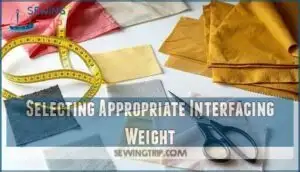 selecting appropriate interfacing weight