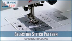 selecting stitch pattern