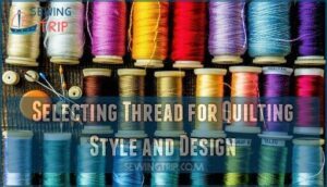 selecting thread for quilting style and design