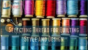 selecting thread for quilting style and design
