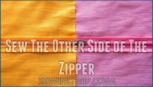 sew the other side of the zipper