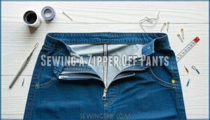sewing a zipper off pants