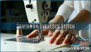 sewing an overlock stitch