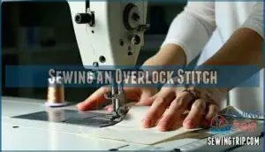 sewing an overlock stitch
