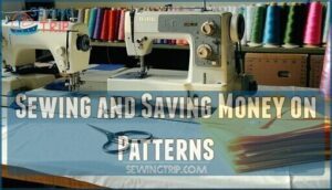 sewing and saving money on patterns