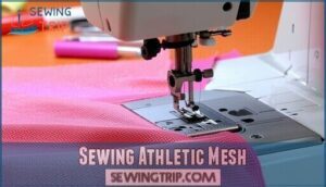 sewing athletic mesh
