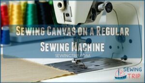 sewing canvas on a regular sewing machine