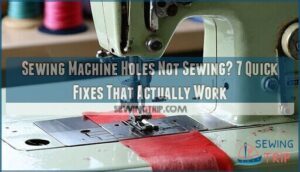 sewing machine holes not sewing