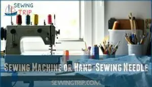 sewing machine or hand-sewing needle