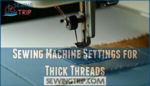 sewing machine settings for thick threads