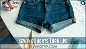 sewing shorts turn ups