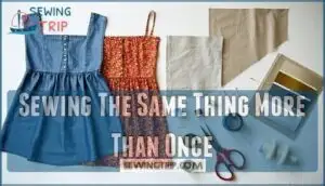 sewing the same thing more than once