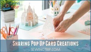 sharing pop up card creations