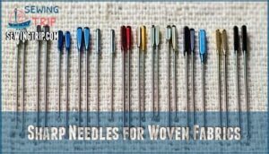 sharp needles for woven fabrics