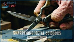 sharpening metal scissors